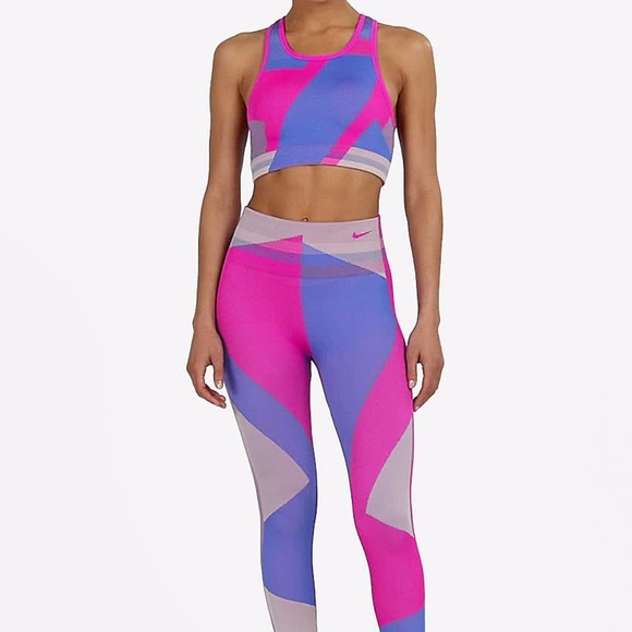 Pink Blue Nike Sculpt Icon Clash Legging…